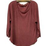 Mossimo Supply Co  Womens Red Burnout Tunic Top Cotton Blend Blouse Photo 0