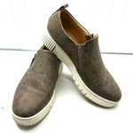 SOUL Naturalizer Turner Taupe Slip On Sneaker Perforated Side Zip Shoes Womens 8 Brown Photo 0