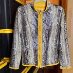 Vintage Lambskin Mustard Yellow Leather Reversible Jacket Size Medium / Large Photo 10