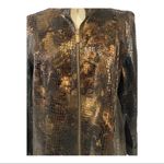 Reversible Faux Black Leather Moto & Animal Print Lightweight Jacket Black Size M Photo 6