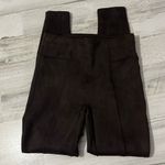 Spanx  Chocolate Brown Faux Suede  Leggings Size Small Photo 5