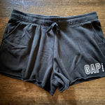Gap  1969 Black Lounge Shorts Drawstring Pockets‎ Raw Hem Casual Athleisure Photo 0