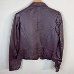 Florence Tanners Leather Jacket 11/12 Women Maroon Biker Zip Up Optional Lining Red Size undefined Photo 4