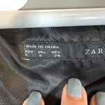 ZARA Black Short Sleeve Pleated Formal Fitted Simple Midi Dress Women Sz S Photo 5