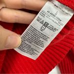 Banana Republic  Red Ribbed Knit Pullover Sweater Womens L Holiday Crew Neck Photo 5
