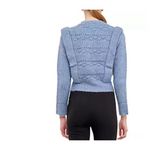 Endless Rose  Size L NWT BLUE CHUNKY WOOL KNIT DETAILED SWEATER $100 Photo 5