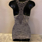 American Dream Grey Crochet Stitched Accent Tank Top Size Small Photo 13