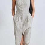 Apiece Apart Berel Tank Cream Pin Striped Midi Dress Size 10 Photo 10