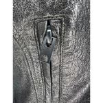 IRO  Luigaspe Leather Metallic Moto Jacket Photo 10