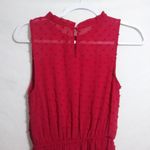 Monteau  Red Swiss Dot Ruffle Tiered Sleeveless Dress Lined Size Small NWT Photo 8