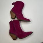 Dingo  Classy N Sassy Fuchsia Pink Suede Snip Toe Western Cowgirl Boots Photo 1