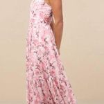 Lulus Special Moment Strapless Bustier Pink Floral Maxi Dress Size XL NWT Photo 1