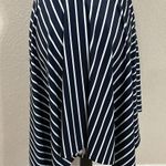 Dark Navy Blue Striped Dress Size L Photo 3