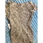 IDA SJOSTEDT 147 Elissa Dress 3D Floral Embellished Tulle Cap Sleeve Midi Dress Tan Size XL Photo 6