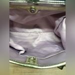 Coach Tartan Plaid Kiss-lock Carryall Lavender & Champagne Tote Photo 9