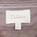 Deletta Anthropologie  Nubby Circle Long‎ Sleeve Sweater Tan Womens Size Small Photo 5