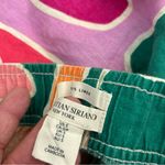 CHRISTIAN SIRIANO New York Colorful Linen Pants Size SMALL Abstract Print Green Photo 6