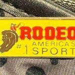 The Great Vintage Lapel Pin “RODEO AMERICA’S #1 SPORT” Gold with yellow & red,  Gift! Photo 0