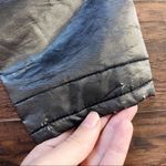 vintage • Y2K quilted puffer jacket metallic silver faux fur collar zip Photo 4