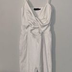 Pretty Little Thing  white ribbed romper Photo 1
