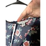 American Eagle Womens Floral Bell Sleeve Romper Tie Front Keyhole Back Large Photo 5