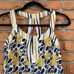 Nicolette Floral Print Sleeveless Tank Top Summer Casual Racerback Blouse Size S White Photo 1