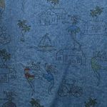 Artwork Denim Button Up Shirt Blue 2X Photo 4