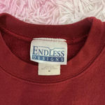 Endless Sun Endless Designs Vintage Embroidered Fall Leaves Sweatshirt Crewneck M Photo 2