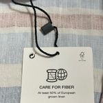 ZARA NWT  Woman’s  Striped Linen-Blend Cropped Shirt Size XS Photo 4