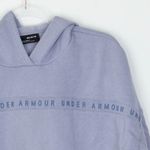 Under Armour Womens Taped Fleece Hoodie Crop Hoodie Sweatshirt Size M Purple Photo 1