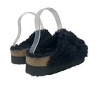 Birkenstock Papillio Arizona Big Buckle Shearling Sandals Teddy Black Size 36 Photo 4