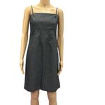 Gap Black Metallic Silver Strapless Spaghetti Strap Dress Womens 4 Photo 2