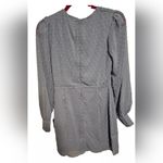 Lulus  Light Blue Much Love Swiss Dot Long Sleeve Tie Front Mini Dress Size S Photo 3