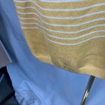 Caslon  Yellow White Stripe Tunic Sweater‎ Size S Lightweight Long Sleeve New Photo 2