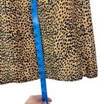 Emerson Fry May Dress Little Cheetah 100% Silk Midi Dress Long Sleeve Medium M Brown Photo 15