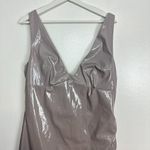 House Of CB  Madeleine Ice Vinyl Midi Dress in Violet Size Large+ (X-Large) Photo 4