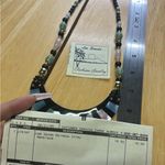 Lee Sands Rainbow Inlay Multicolor Beaded Collar Necklace NWT Black Photo 7