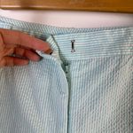 J. McLaughlin Bermuda Shorts 10 Aqua Seersucker Lord & Taylor Preppy Chic Photo 4