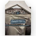 Vintage Pamela McCoy Leopard Print Leather Jacket Brown Size L Photo 2