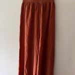Pretty Little Thing NWOT Ruse Brown Bow Tie Front Wide Leg Jumpsuit Strapless Photo 2