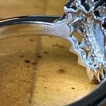 Natural Rainbow Moonstone Sterling Silver Heart Ring Size 8.75 Photo 5