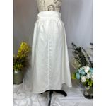 Piombo Tie Wrap Around Midi Skirt Ivory size 2 White Photo 11