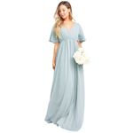 Show Me Your Mumu  Emily Empire Maxi Dress L Silver Sage NWT Formal Photo 2