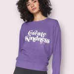 Spiritual Gangster  Create Kindness Purple Crew Neck Sweatshirt, Medium Photo 1