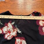 Luxology  Maxi Dress Black Floral Short Sleeve, Lined Size 6 Boho Whimsigoth Photo 4