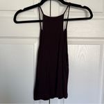 Brandy Melville Maroon Ribbed Spaghetti Strap Tank Top OS Photo 3