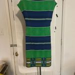 Laundry by Shelli Segal  Green and Blue Striped Dress Photo 1