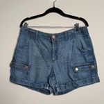 Classic Blue Granola Girl Denim Cargo Shorts Size 12/Large  Photo 0