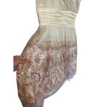 Morgan & Co Women's Size 2 White Embroidered Baby Doll Mini Dress Prom Night Out Photo 3