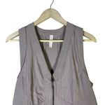 Daily Practice Trek Utility Mini Dress Mauve Ribbed V Neck Zip Front Womens M Pink Size M Photo 1